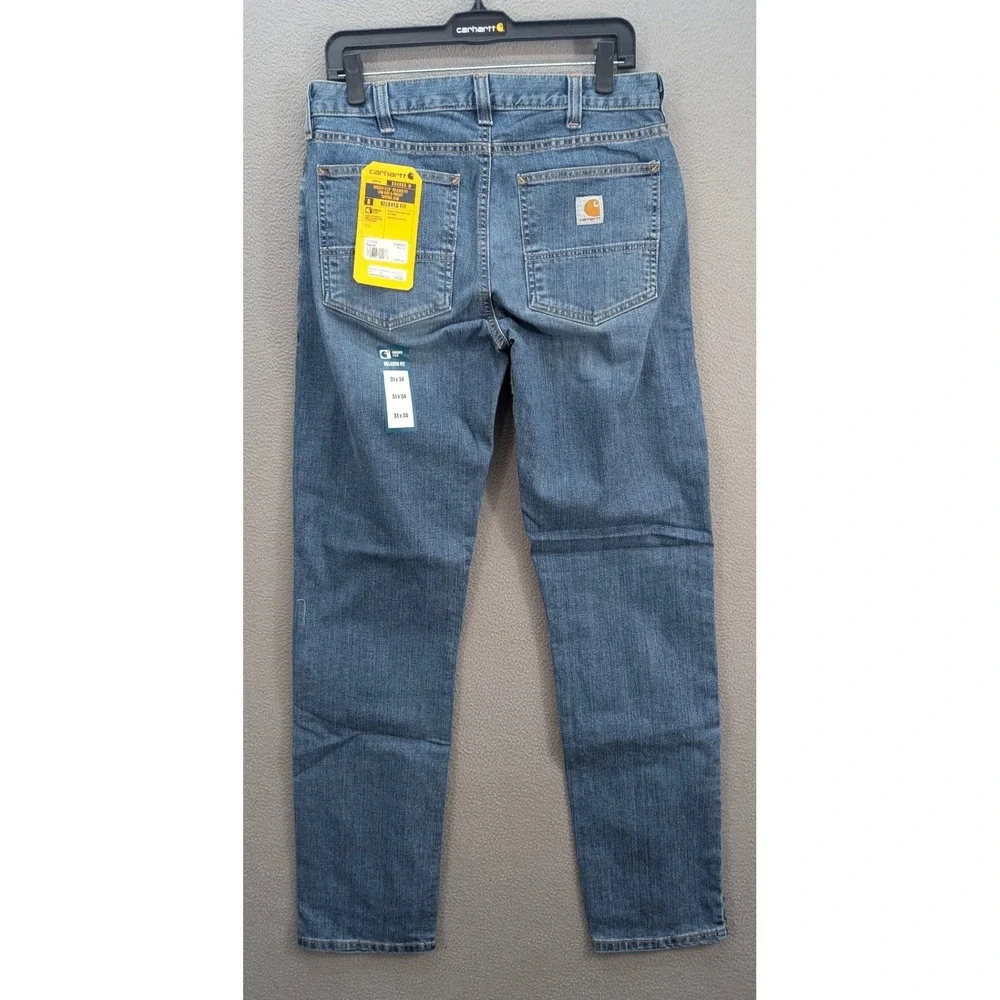 Carhartt Men's Relaxed Fit Rugged Flex Low Rise 5 Pocket Tapered Jeans 31x34 NWT